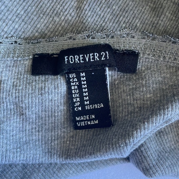 Grey Forever 21 Crop Top Medium - Picture 4 of 5